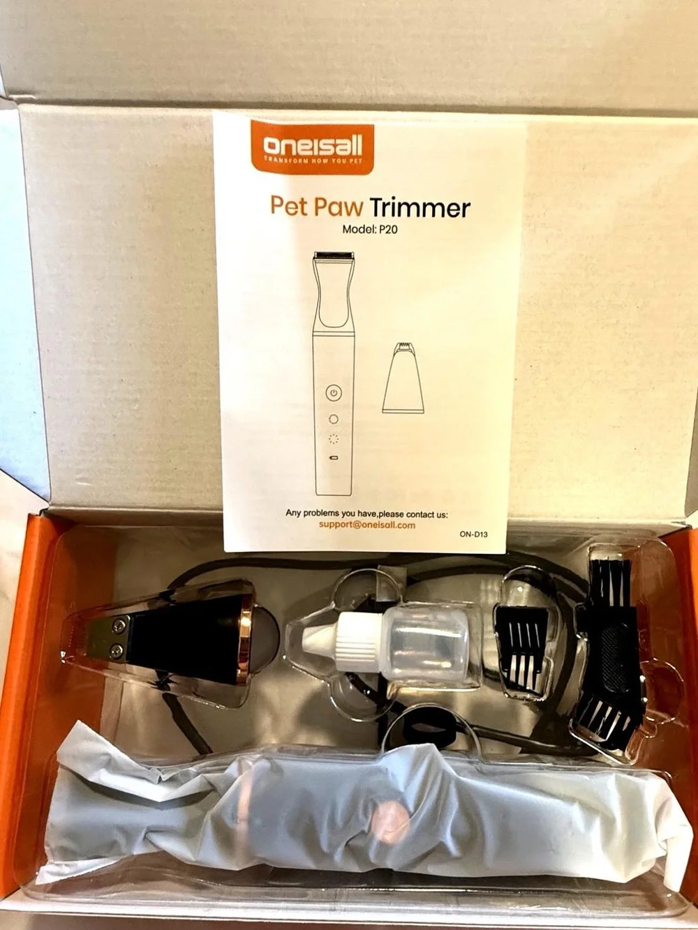 Oneisall Pet Paw Trimmer P20 Grooming Kit – New in Box